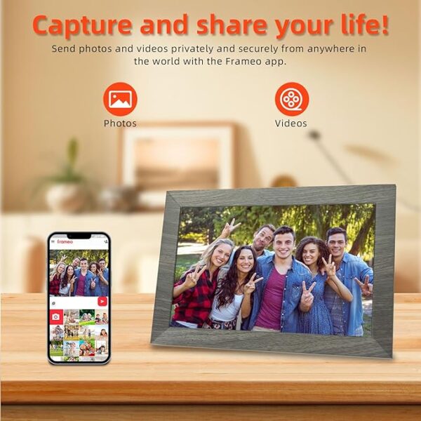 10.1 Inch WiFi Digital Picture Frame, 1280x800 HD IPS Touch Screen - Image 2
